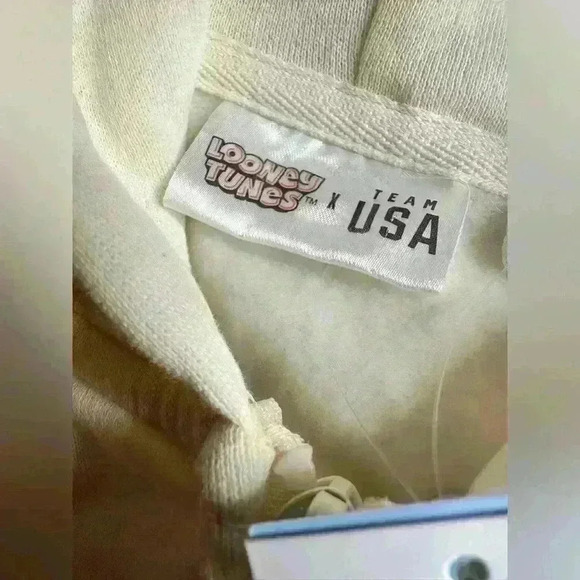 Looney Tune Zip-Up Hoodie Jacket Sized To Waist  Women’s Size M USA Olympic - Picture 8 of 12